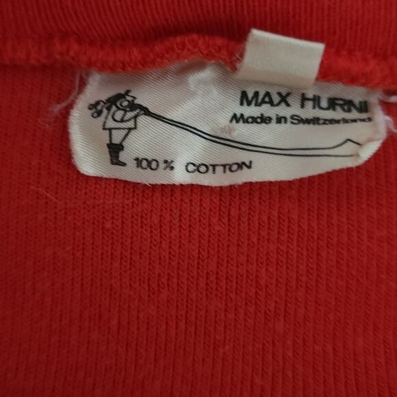 Vintage Max Hurn Red V- Neck Long Sleeve Pullover Velour Blouse Women's Size 12 - Picture 6 of 13